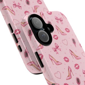 Cute Glam iPhone Case | Pink Heels & Lipstick Pattern | Fashion Gift for her | Featuring  the exclusive "Short n' Sweet" design