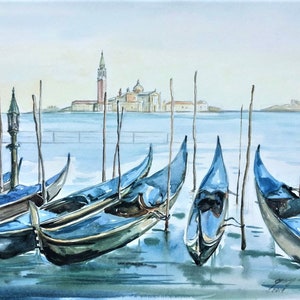 Venice, Italy Original watercolor giclee print/ Europe / travel fine art print/ Handmade souvenir / Travel gift