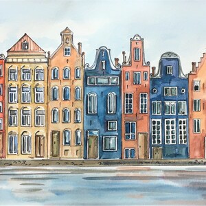 Amsterdam Canal/Holland giclee print/ Europe / travel fine art print/ Handmade souvenir / Travel gift