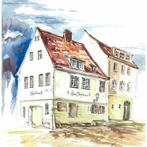 Berlin, Germany Original watercolor giclee print/ Europe / travel fine art print/ Handmade souvenir / Travel gift