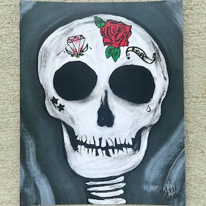 Tattooed Skeleton Original Art Print