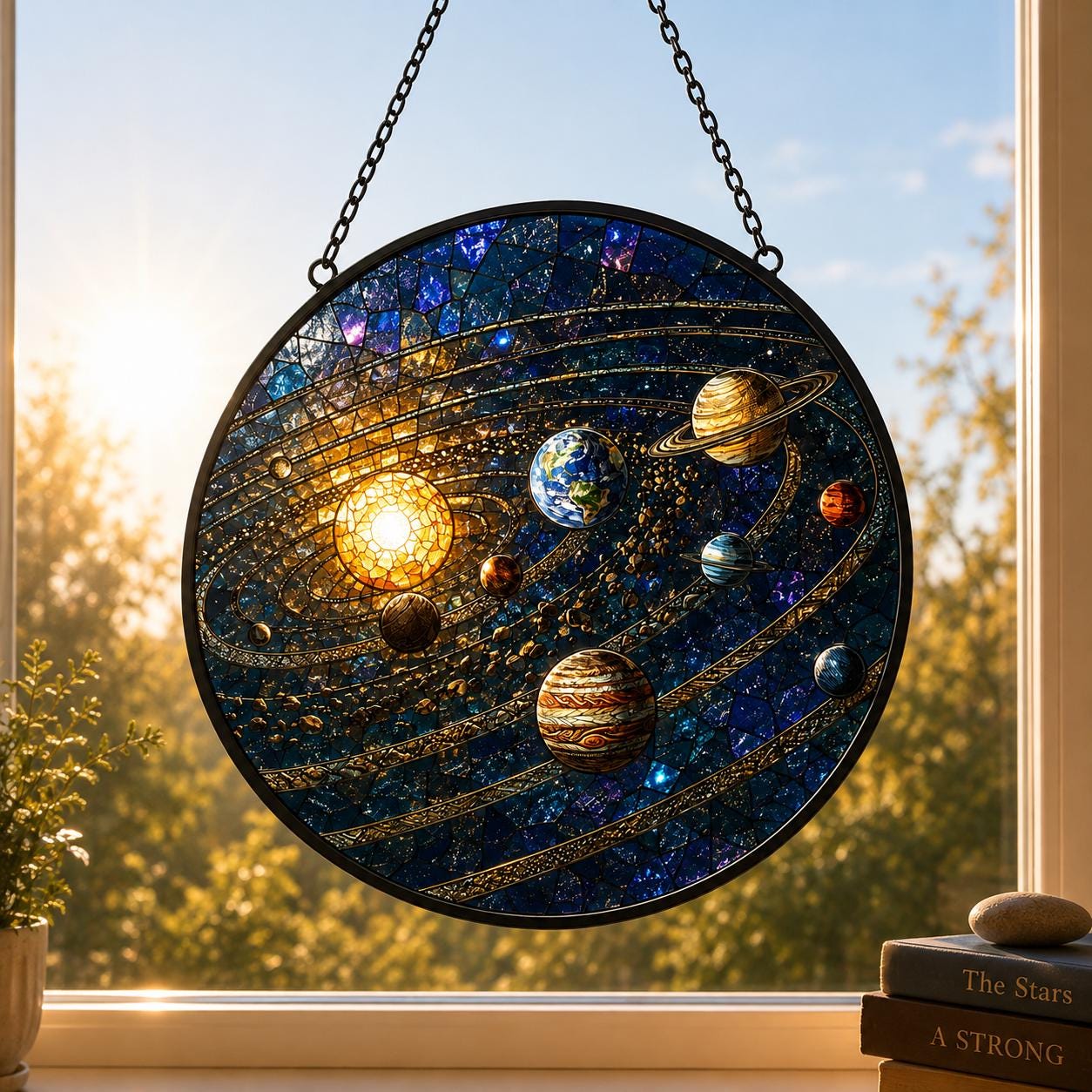 Stained Glass Planet - Etsy