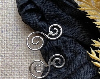 Avon Spun Swirls Silver Tone Clip Earrings - Vintage 1977