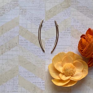 Brincos Avon Free Form Gold Tone - Vintage 1986
