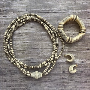 Avon Sirocco Rope Necklace, Bracelet and Pierced Earring Set  - Vintage 1988