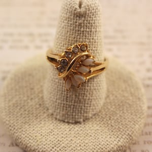 Vintage 1960er Jahre Cocktail Ring mit Strass Steinen