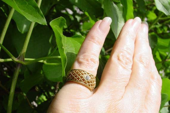 GORGEOUS 18 K H G E AVON RING WITH A BROWN STONE | eBay