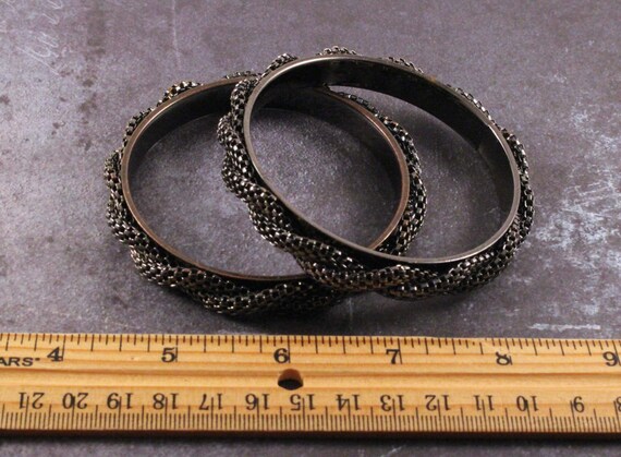Two Chain wrapped Bangle Bracelets - image 6
