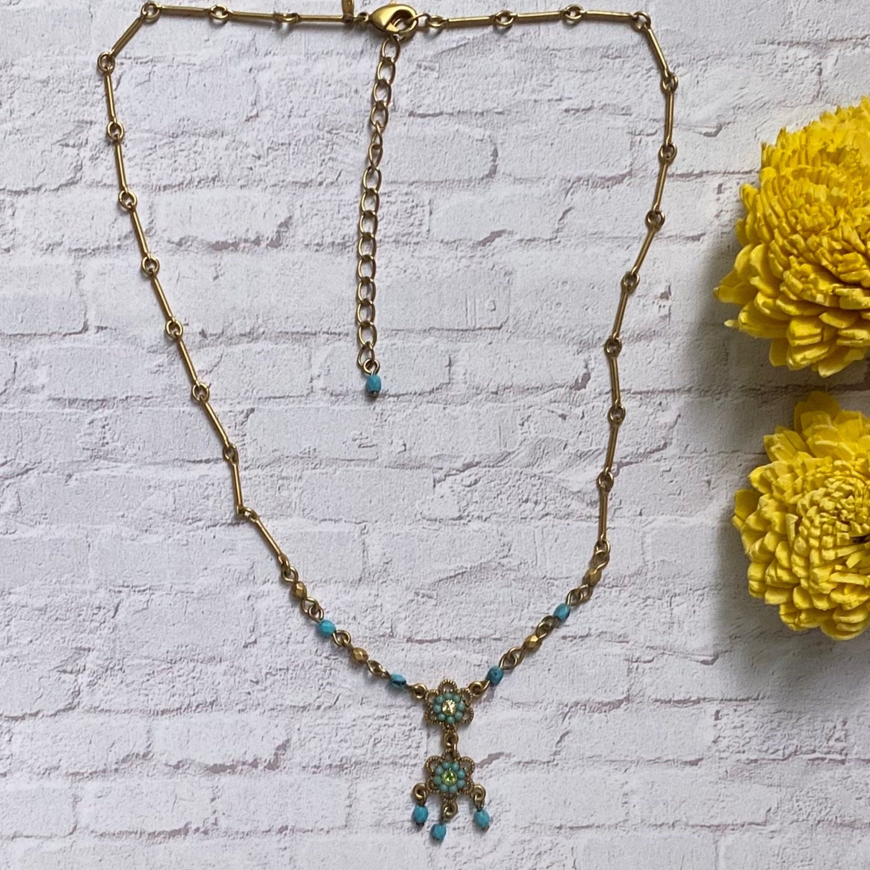 Avon Gold Tone Fringe Necklace -Vintage 2002