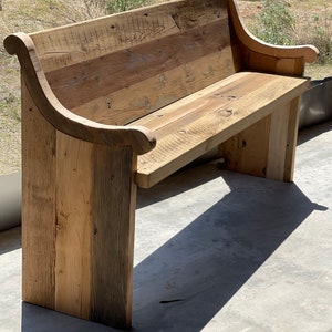 50&quot; solid wood raw dining / entry /bedroom/footboard bench