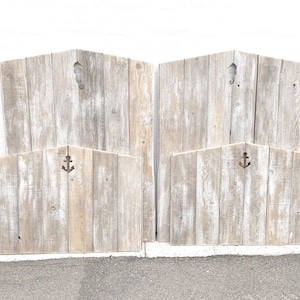 Twin Tricia white seaside wood Cottage Headboard image 1