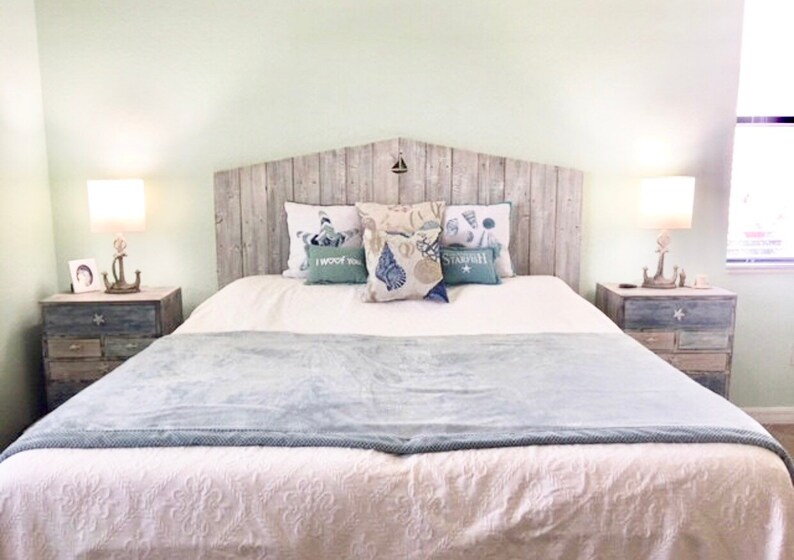 King Tricia Wood Cottage Headboard Etsy