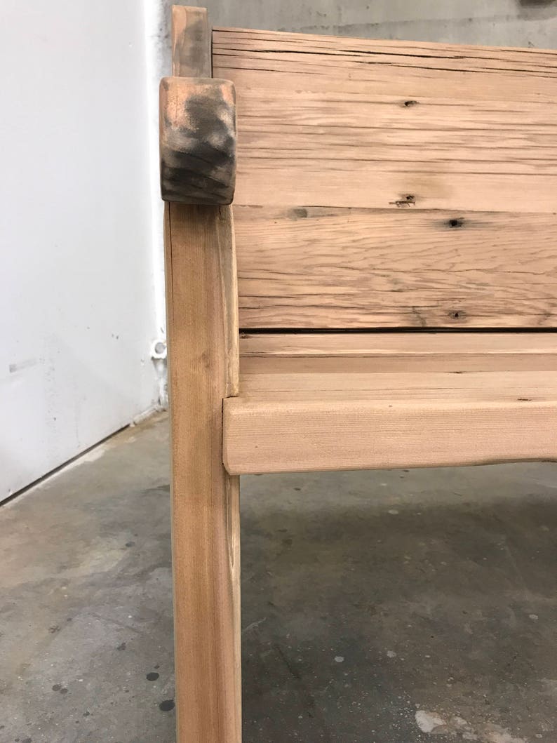 Reclaimed solid wood raw wax finish dining / entry Etsy