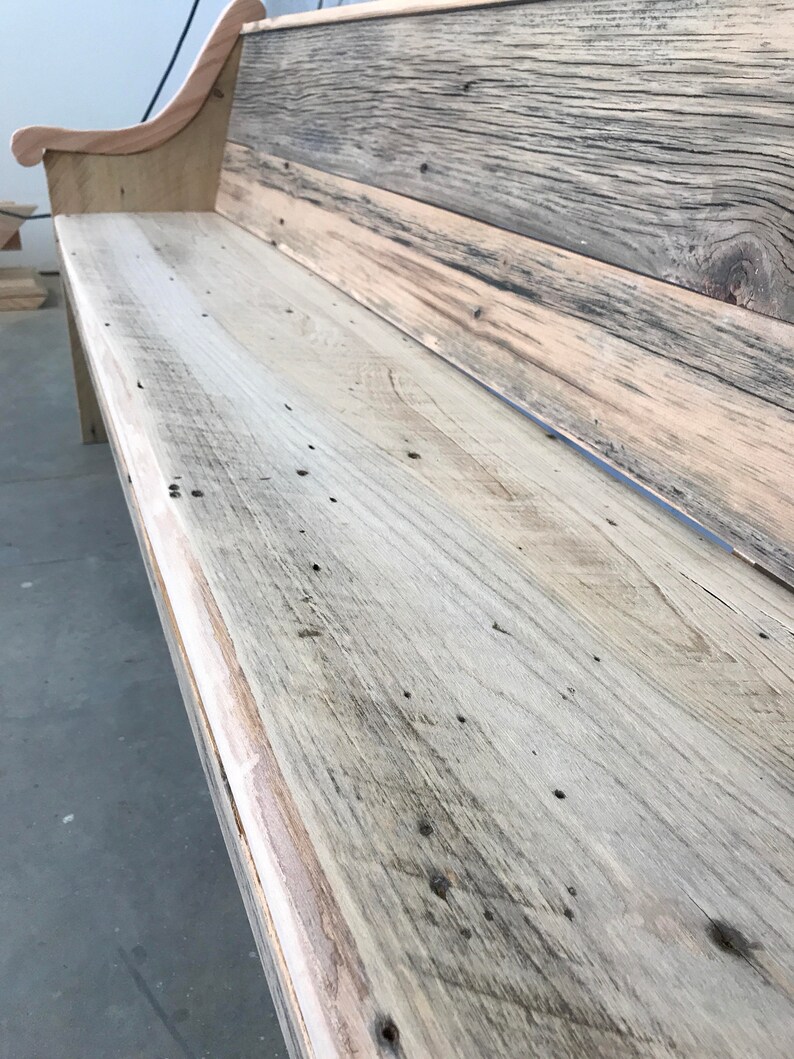 DIY Reclaimed solid wood raw dining  entry bedroomfootboard bench