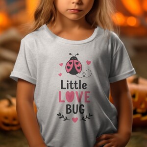 Little Love Bug T-Shirt, Cute Ladybug Tee, Sweet Valentine's Day Gift for Her, Romantic Wife Girlfriend Shirt, Adorable Kawaii Top
