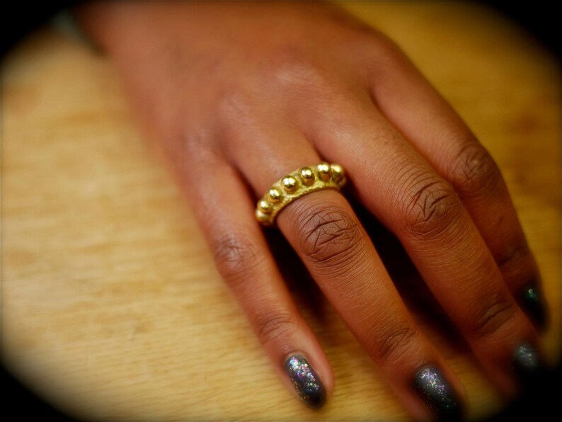 Brass Gold Ring 'carousel' Fairground Inspired Chunky Design Etsy