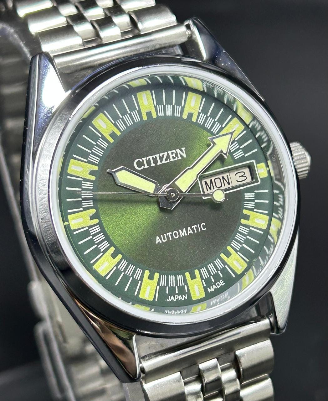 Citizens Mens Watch Green Dial - Etsy