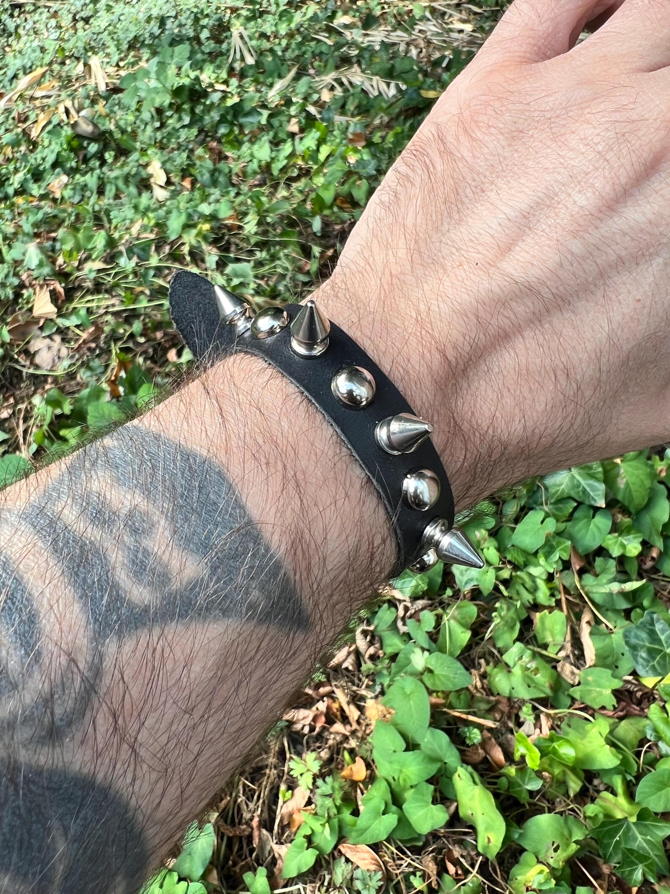 Spike Bracelet With 1/2” Tree Spikes and 3/8” Round Studs - Etsy