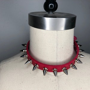 Fierce spiked leather punk choker image 6