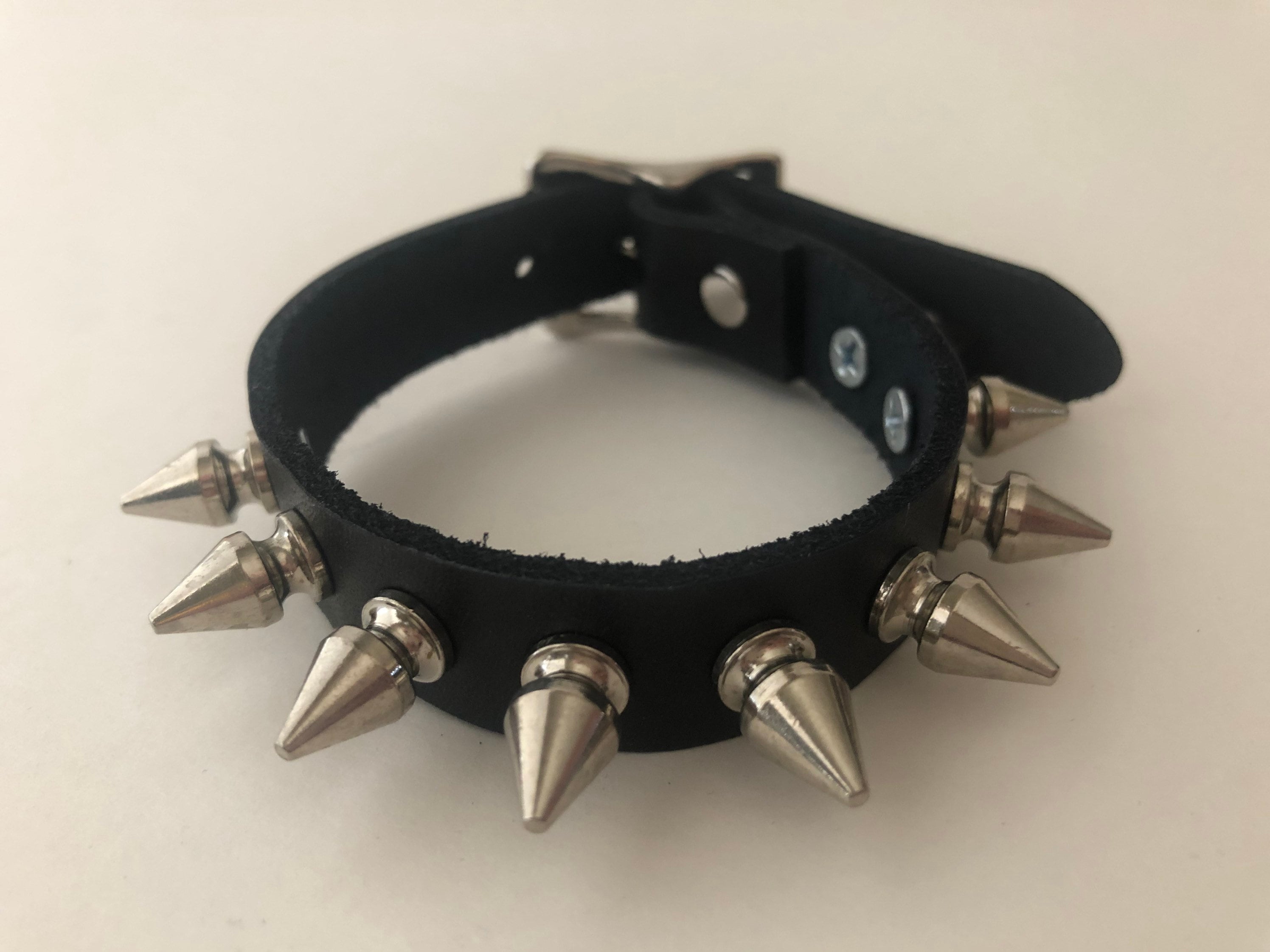 Punk Goth Studded Spike Rivet Buckle Wristband Cuff Bangle 80s Cool Rock  Style Adjustable Party Favors Accessories Jewelry