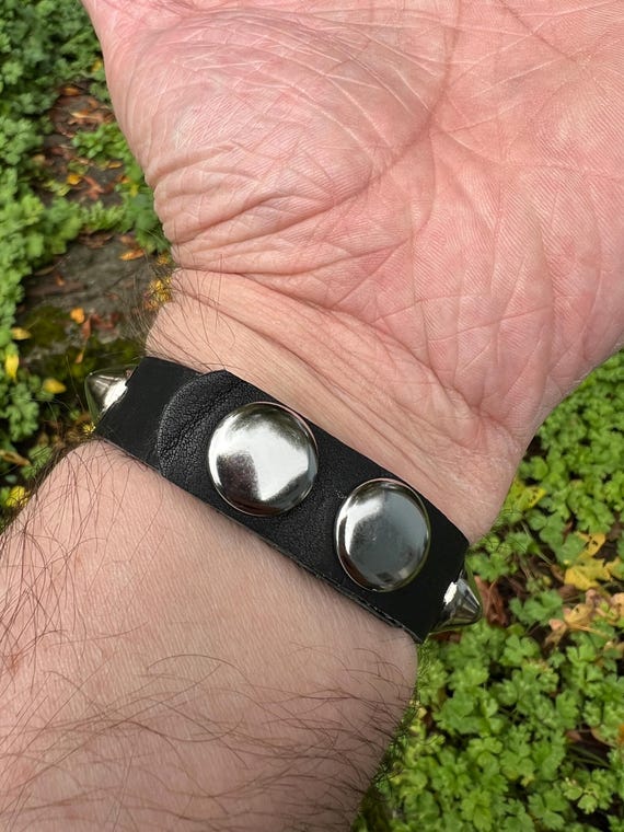 Studded Bracelet With One Row of Cone Studs - Etsy