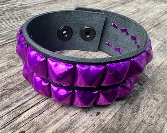 【BLACKPURPLE】Square Cubic Train Bracelet Men's Blue & Black Carbon Fiber Link Chain Bracelet Black