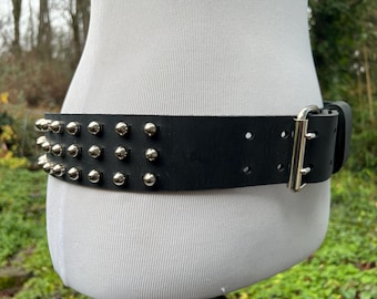 BCBG WAIST BELT STUDDED GOLD SILVER STRETCHY BCBGMAXAZRIA Black Gold/silver Stud Belt - Etsy main image 3
