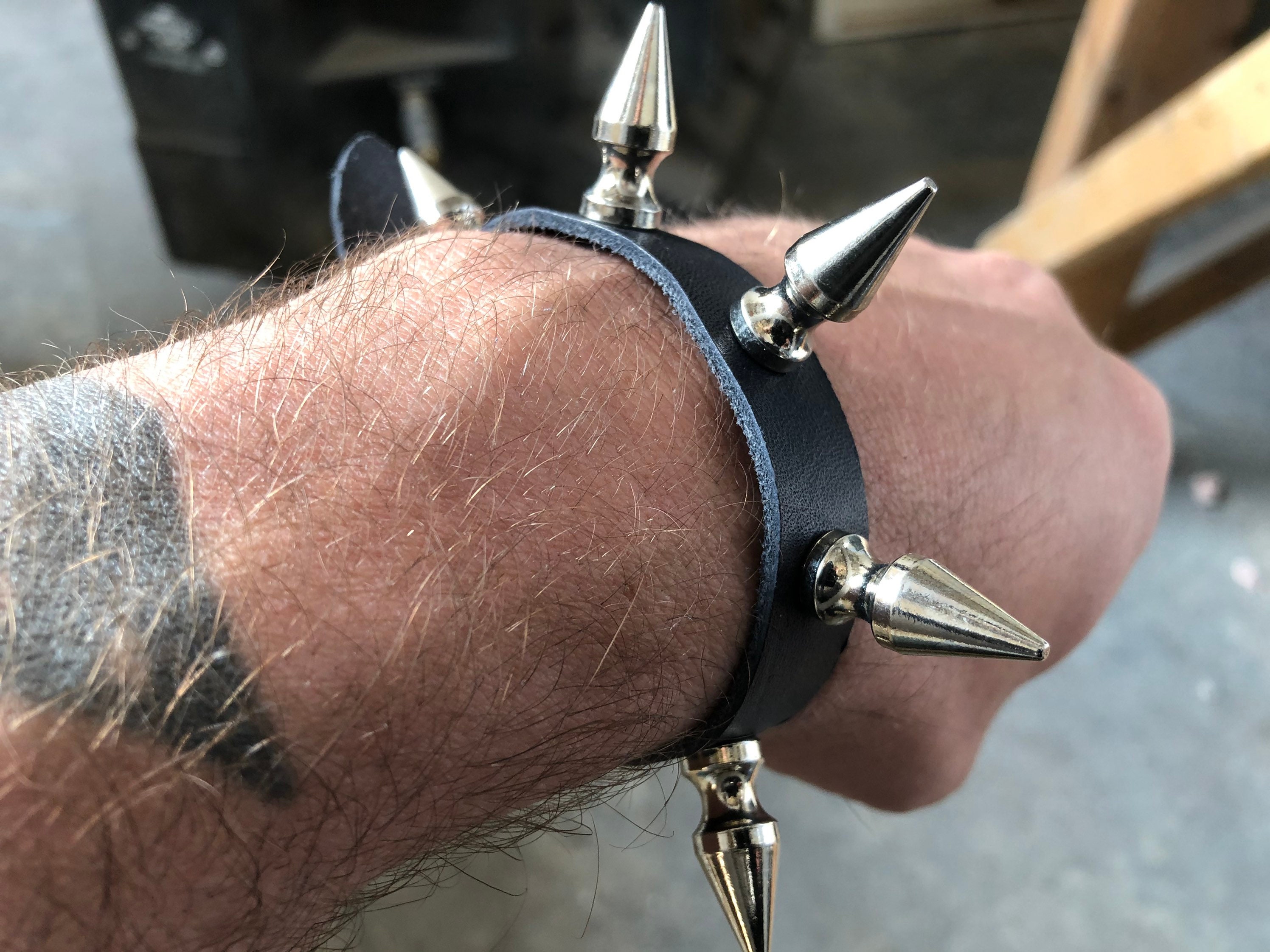Spike Bracelet With 5 1 Tree Spikes Etsy UK