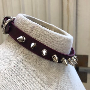 Fierce spiked leather punk choker image 5