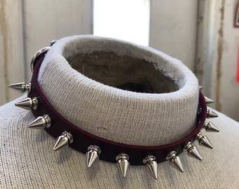 Fierce spiked leather punk choker