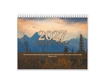 2027 Nature and Wildlife Bible Verse Wall Calendar