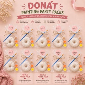 Munkmålningsfestgåvor för barn, DIY-gipspyssel, födelsedagsfestaktivitet, 10 20 30-pack