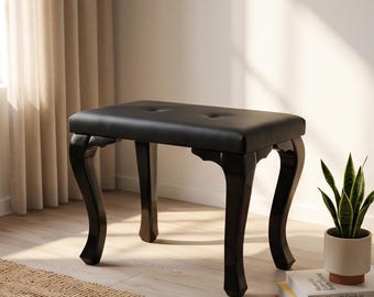 Modern PVC Leg Piano Bench, Durable Music Stool, 48 cm Wide Keyboard Seat