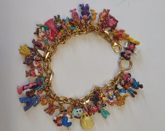 Vintage Bradford Exchange Disney Characters Charm Bracelet- Disney Lover Gift- Mother's Day Gift- Classic Disney Characters Charms K#852