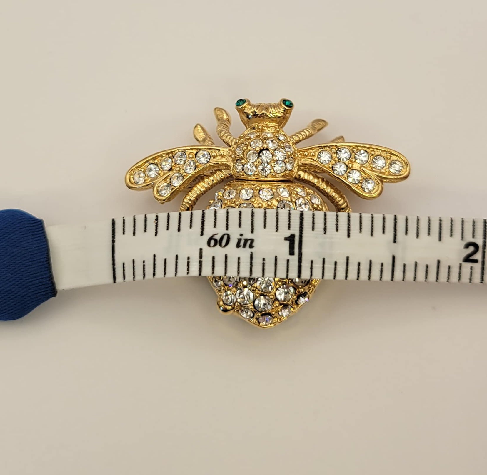 Joan Rivers Sparkling Rhinestone Bee Watch Pin - Gold Toned Joan Rivers Sparkling Rhinestone Bee Watch Pin - Gold Toned