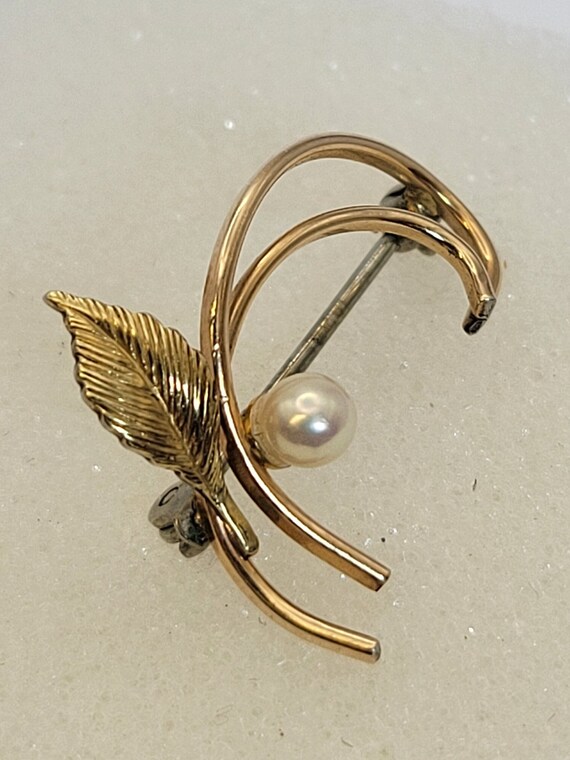 2024春大特価セール！ Krementz- Vintage Genuine Pearl Floral Pin- Pearl Flower Pin 真珠