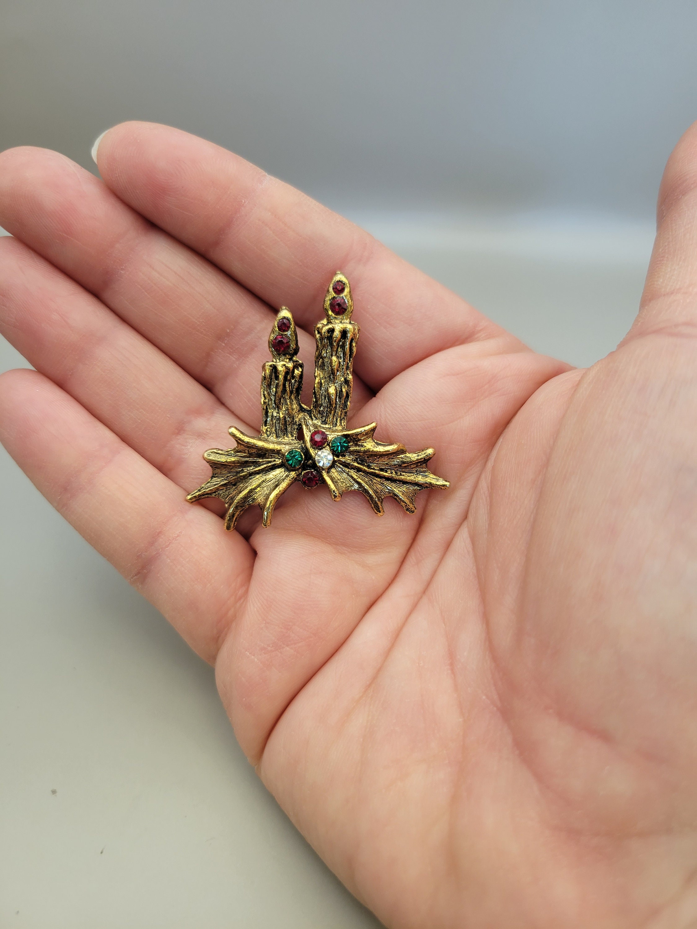 Épingle à Revers Bougie De Noël - Accessoire Femme, Neuf Sans Emballage D'origine