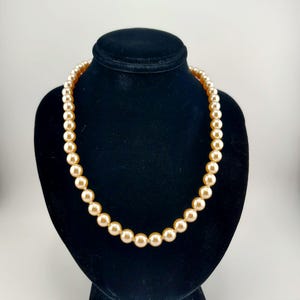 Nolan Miller Designer Faux Pearl Necklace Ornate Rhinestone Clasp- Elegant Statement Necklace- Classic Vintage Fashion Necklace K#1120