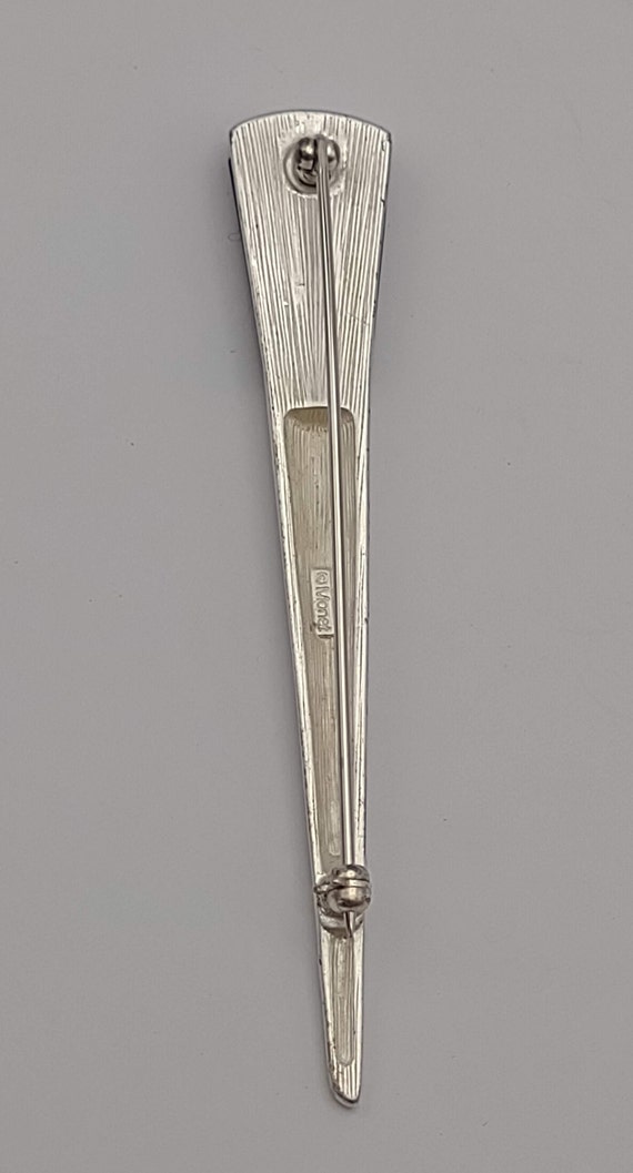 Monet- Vintage Monet Modernist Pin- Silver tone M… - image 5