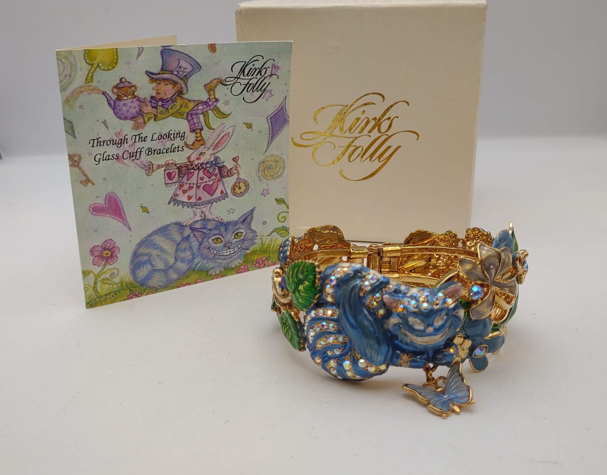 Kirks Folly Through the Looking Glass Cheshire Cat Cuff Bracelet
