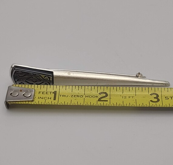 Monet- Vintage Monet Modernist Pin- Silver tone M… - image 8