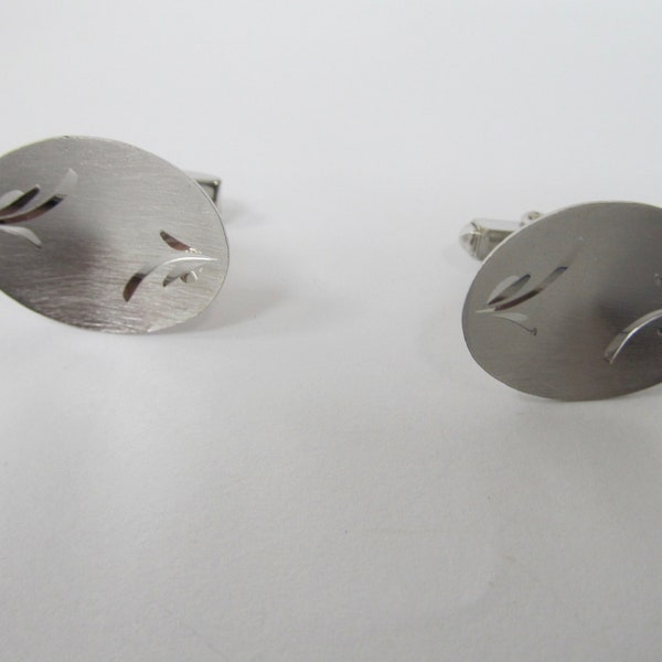 CATAMORE Etched Sterling Silver Cuff Links Item K # 2112