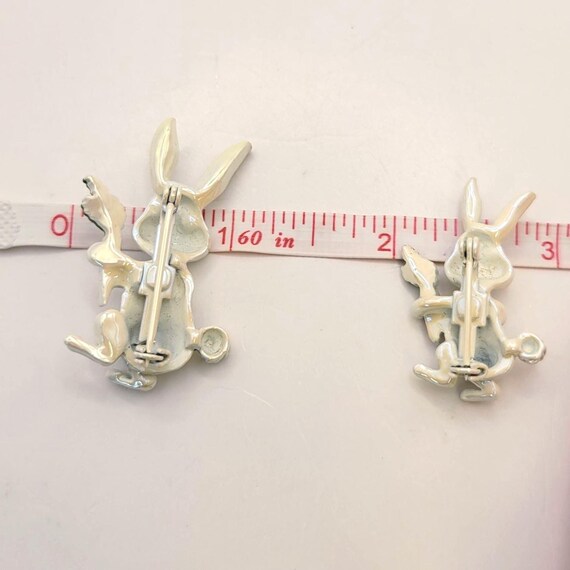 Rabbits Scatter Pin- Iridescent Easter Bunnies- V… - image 9