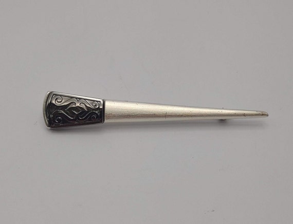 Monet- Vintage Monet Modernist Pin- Silver tone M… - image 3