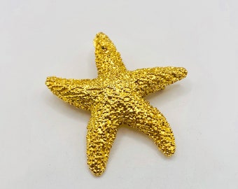 Vintage Textured Starfish Pin Item K # 2199