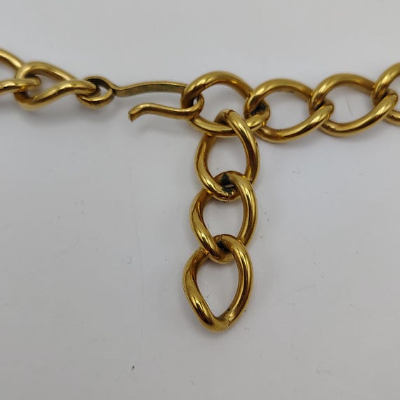 Vintage Monet Two-Tone Chain Necklace – Chunky Gr… - image 5