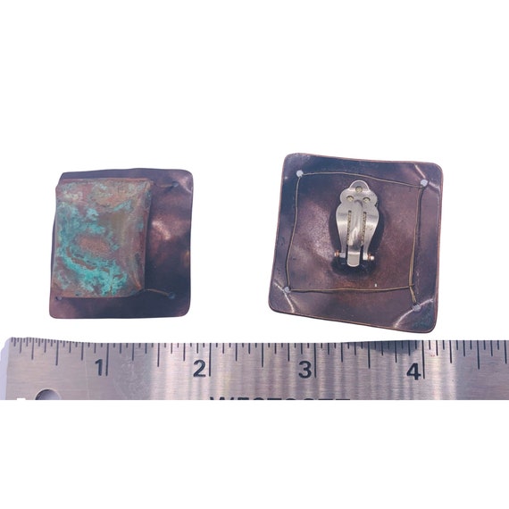 Vintage Oversized Metal Statement Earrings Item K… - image 5
