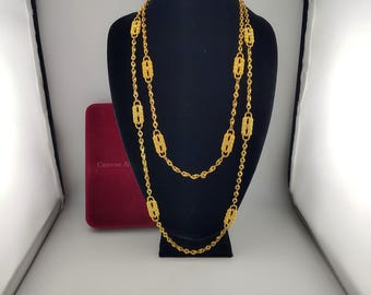 Camrose & Kross JBK Paperclip Station Necklace Jacqueline Kennedy Original Box