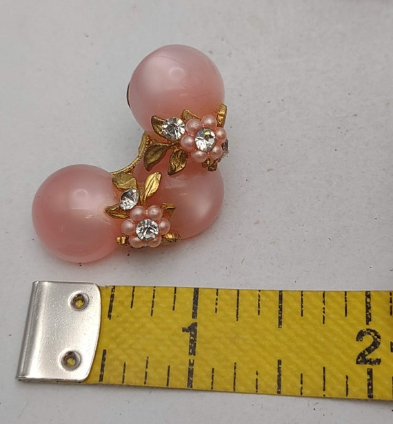 Vintage Coro Bubble Gum Pink Moonbeam Lucite and … - image 9