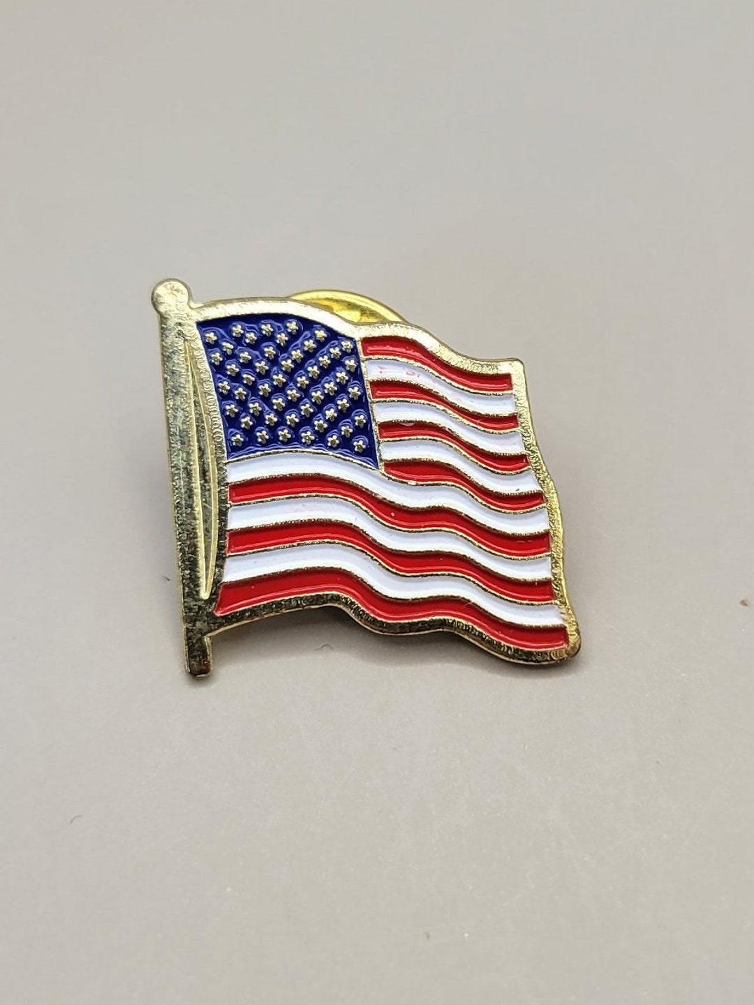American Flag Lapel Pin American Flag Tac Pin Vintage American Flag Tie ...